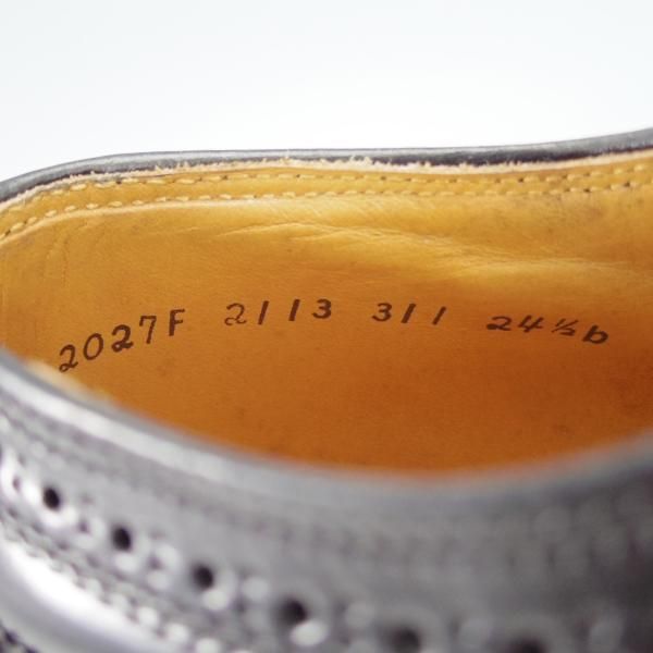 極上★リーガル 24.5EE【貴重★水染めコードバン仕様/インペリアルグレード】ロングウイング/黒/Shell Cordovan/メンズ/REGAL★g830