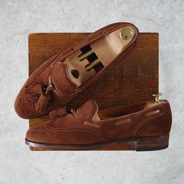 ★クロケット&ジョーンズ 7.5E【貴重70's〜80's★シェットランドフォックス別注/Shetland Fox】タッセルローファー/Crockett&Jones★g831