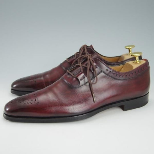 ★(スペイン製)マグナーニ SIZE 39【★ボロネーゼ製法/ギリーシューズ】19548/カーフ/赤茶/メンズ/MAGNANNI★g833