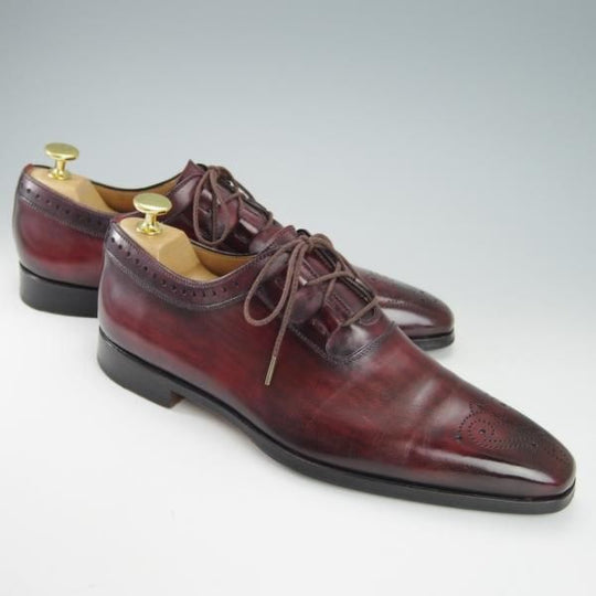 ★(スペイン製)マグナーニ SIZE 39【★ボロネーゼ製法/ギリーシューズ】19548/カーフ/赤茶/メンズ/MAGNANNI★g833