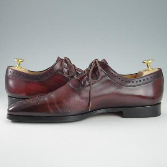 ★(スペイン製)マグナーニ SIZE 39【★ボロネーゼ製法/ギリーシューズ】19548/カーフ/赤茶/メンズ/MAGNANNI★g833