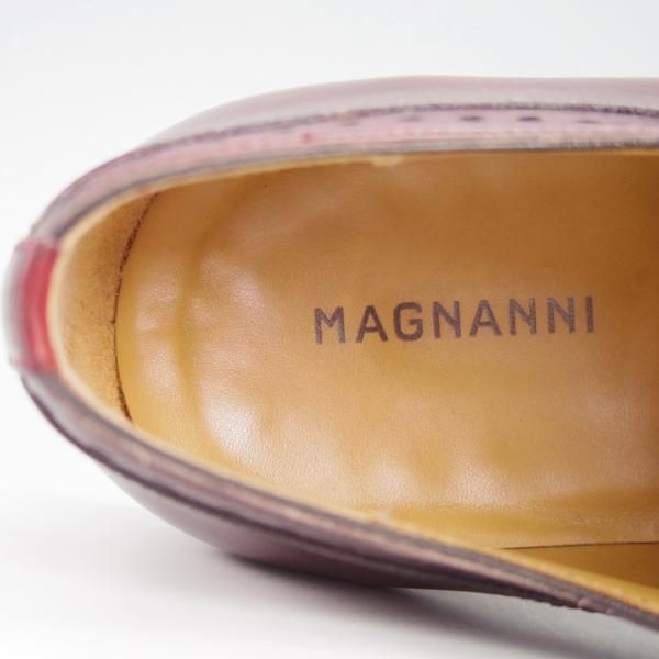 ★(スペイン製)マグナーニ SIZE 39【★ボロネーゼ製法/ギリーシューズ】19548/カーフ/赤茶/メンズ/MAGNANNI★g833