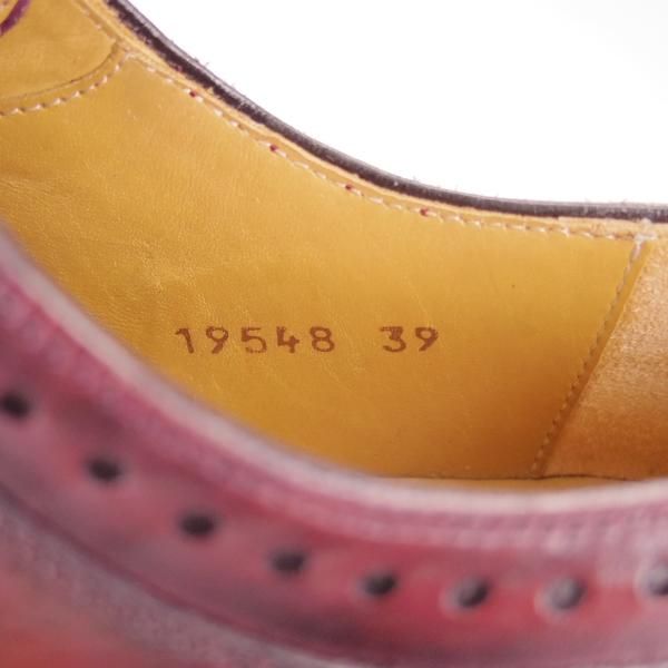 ★(スペイン製)マグナーニ SIZE 39【★ボロネーゼ製法/ギリーシューズ】19548/カーフ/赤茶/メンズ/MAGNANNI★g833