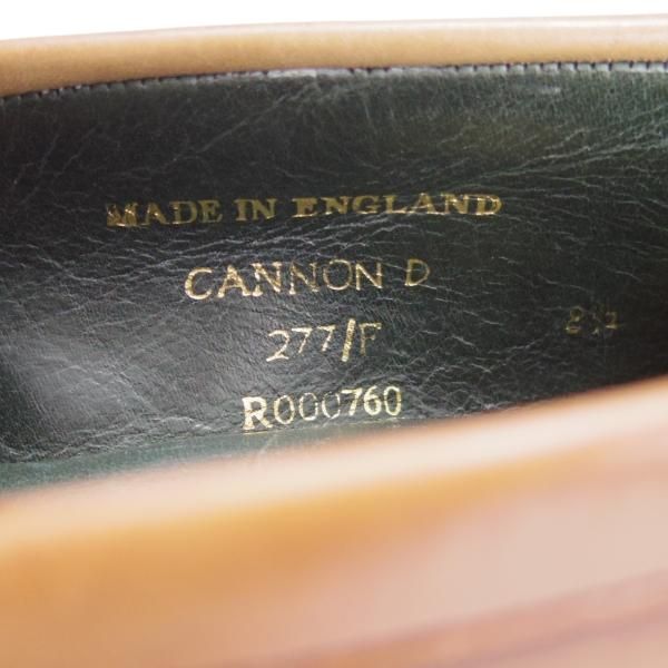 ★(英)チーニー 8.5F【定価￥74,800-★CANNON/キャノン/277ラスト】コインローファー/カーフ/薄茶/メンズ/CHEANEY★g834