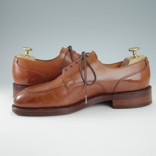 ★クロケット&ジョーンズ UK6.5/US7D【★(米)ラルフローレン別注/POLO Ralph Lauren】Uチップ/カーフ/茶/メンズ/Crockett&Jones★g837