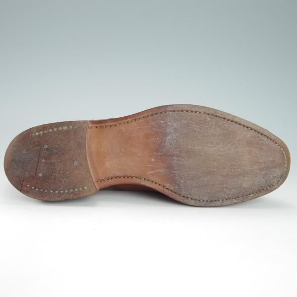 ★クロケット&ジョーンズ UK6.5/US7D【★(米)ラルフローレン別注/POLO Ralph Lauren】Uチップ/カーフ/茶/メンズ/Crockett&Jones★g837