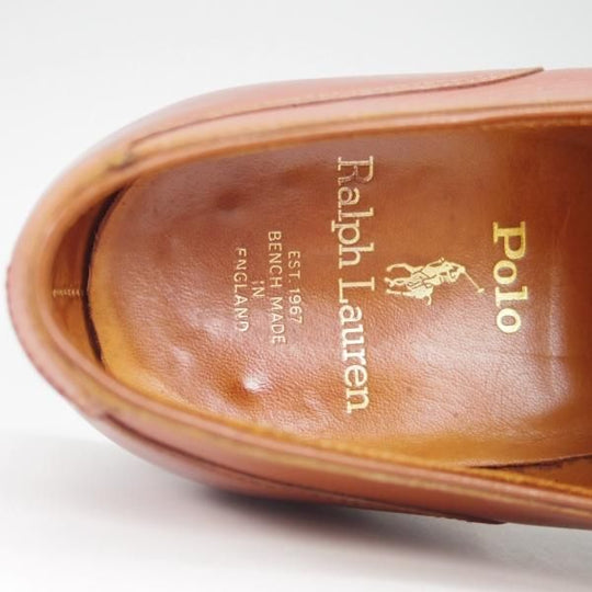 ★クロケット&ジョーンズ UK6.5/US7D【★(米)ラルフローレン別注/POLO Ralph Lauren】Uチップ/カーフ/茶/メンズ/Crockett&Jones★g837
