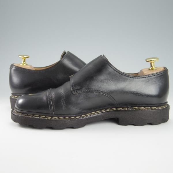 極上★パラブーツ SIZE 5【定価￥74,800-★ウィリアム/WILLIAM】ダブルモンク/リスレザー/NOIR/黒/メンズ/Paraboot★g838