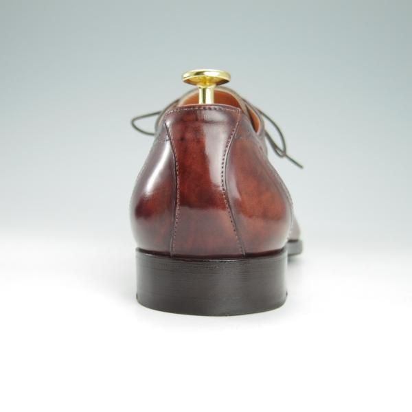 極美品★(伊)サントーニ SIZE 6.5【★パティーヌ/茶〜赤茶系/11216】セミブローグ/カーフ/メンズ/Santoni★g839