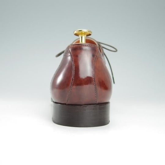 極美品★(伊)サントーニ SIZE 6.5【★パティーヌ/茶〜赤茶系/11216】セミブローグ/カーフ/メンズ/Santoni★g839