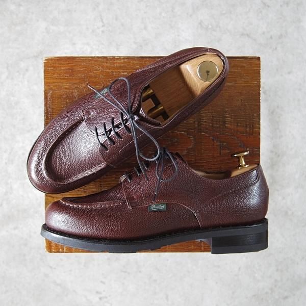 未使用★パラブーツ SIZE 6【モデル定価￥77,000-★ドレス仕様シャンボード/CHAMBORD】Uチップ/グレインレザー/濃茶/Paraboot★g843