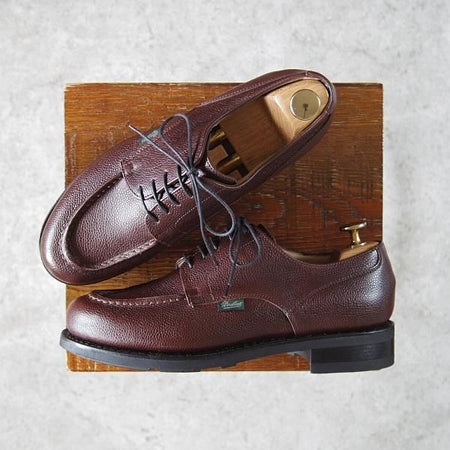 未使用★パラブーツ SIZE 6【モデル定価￥77,000-★ドレス仕様シャンボード/CHAMBORD】Uチップ/グレインレザー/濃茶/Paraboot★g843