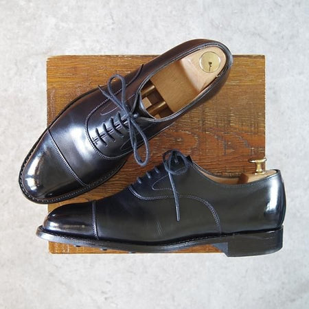 美品★(英)チーニー 6.5F【定価￥78,100-★ダイナイトソール仕様/ALFRED R】125ラスト/ストレートチップ/カーフ/黒/メンズ/CHEANEY★g848