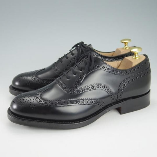 新品★チャーチ 60F/UK6【定価￥124,300-★BURWOOD/バーウッド】81ラスト/5都市ロゴ/ポリッシュドバインダーカーフ/黒/Church's★g849