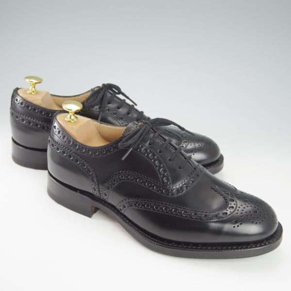 新品★チャーチ 60F/UK6【定価￥124,300-★BURWOOD/バーウッド】81ラスト/5都市ロゴ/ポリッシュドバインダーカーフ/黒/Church's★g849