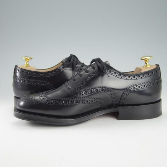 新品★チャーチ 60F/UK6【定価￥124,300-★BURWOOD/バーウッド】81ラスト/5都市ロゴ/ポリッシュドバインダーカーフ/黒/Church's★g849