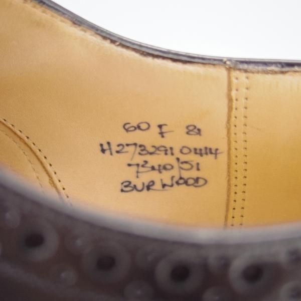 新品★チャーチ 60F/UK6【定価￥124,300-★BURWOOD/バーウッド】81ラスト/5都市ロゴ/ポリッシュドバインダーカーフ/黒/Church's★g849