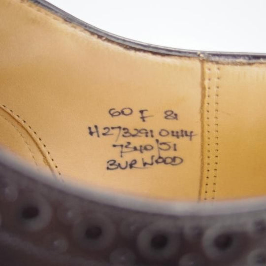 新品★チャーチ 60F/UK6【定価￥124,300-★BURWOOD/バーウッド】81ラスト/5都市ロゴ/ポリッシュドバインダーカーフ/黒/Church's★g849