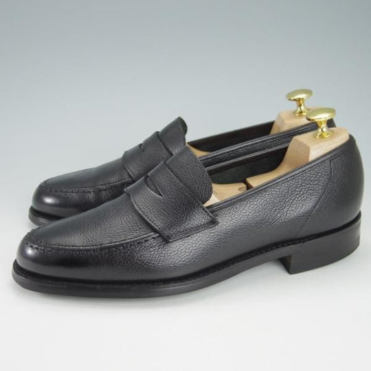 極美品★クロケット&ジョーンズ 6.5E【定価￥86,900-★ダイナイトソール仕様/HARVARD 2】コインローファー/黒/Crockett&Jones★g850