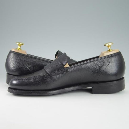 極美品★クロケット&ジョーンズ 6.5E【定価￥86,900-★ダイナイトソール仕様/HARVARD 2】コインローファー/黒/Crockett&Jones★g850