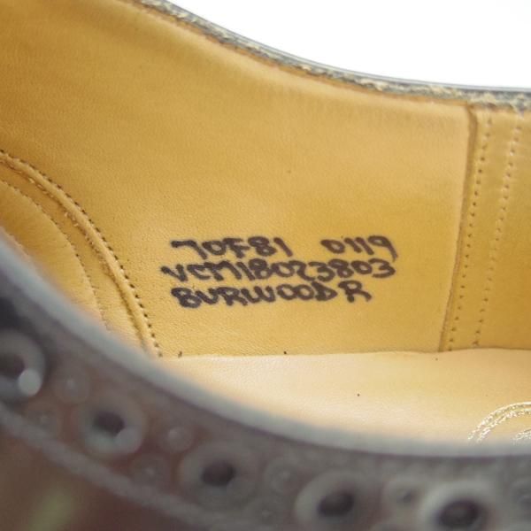 極美品★チャーチ 70F/UK7【現行定価￥155,100-★ダイナイトソール仕様/BURWOOD R】バーウッド/81ラスト/フルブローグ/Church's★g851