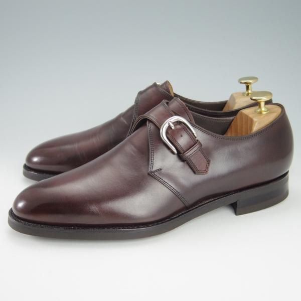 ほぼ試着程度★三陽山長 SIZE 7.5【★モンクストラップ/濃茶】カーフ/メンズ/SanyoYamacho★g852