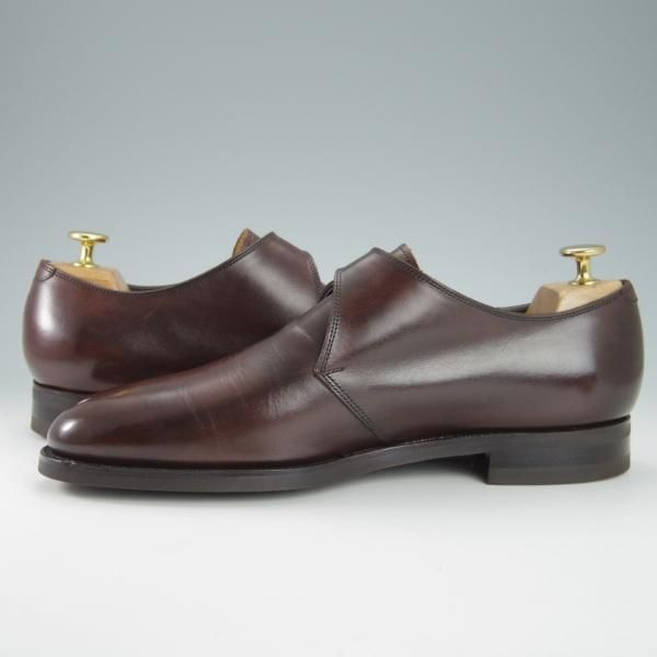 ほぼ試着程度★三陽山長 SIZE 7.5【★モンクストラップ/濃茶】カーフ/メンズ/SanyoYamacho★g852