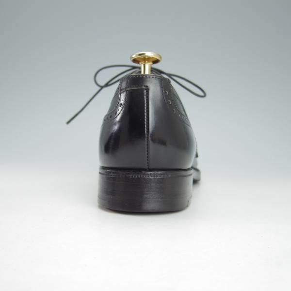 極美品★クロケット&ジョーンズ 7E【★ビームスF別注/CHAIRMAN】セミブローグ/カーフ/黒/メンズ/BEAMS F/Crockett&Jones★g855