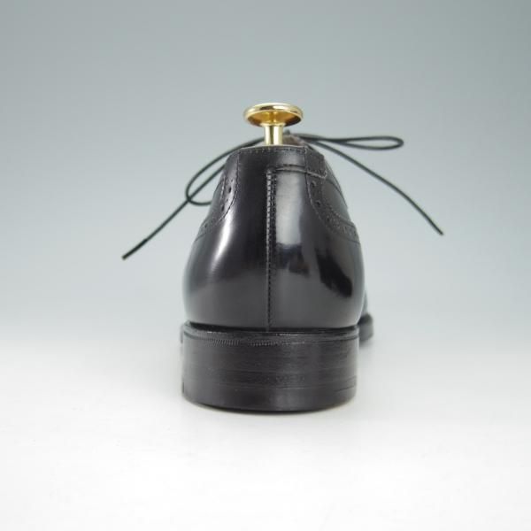 極美品★クロケット&ジョーンズ 7E【★ビームスF別注/CHAIRMAN】セミブローグ/カーフ/黒/メンズ/BEAMS F/Crockett&Jones★g855