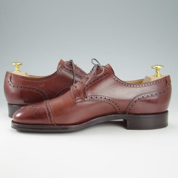 ★クロケット&ジョーンズ 7.5D【★(英)ポールセンスコーン別注/Poulsen Skone】248ラスト/セミブローグ/赤茶/メンズ/Crockett&Jones★g857