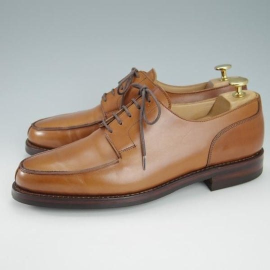 極美品★クロケット&ジョーンズ 8E【ダイナイトソール仕様★MORETON 3/モールトン】366ラスト/Uチップ/茶/メンズ/Crockett&Jones★g860