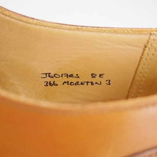 極美品★クロケット&ジョーンズ 8E【ダイナイトソール仕様★MORETON 3/モールトン】366ラスト/Uチップ/茶/メンズ/Crockett&Jones★g860