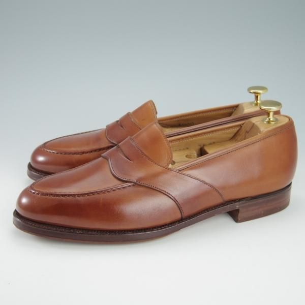 ほぼ未使用★クロケット&ジョーンズ 7.5EX【貴重★ポールスチュアート別注/コインローファー】茶/Paul Stuart/Crockett&Jones★g862