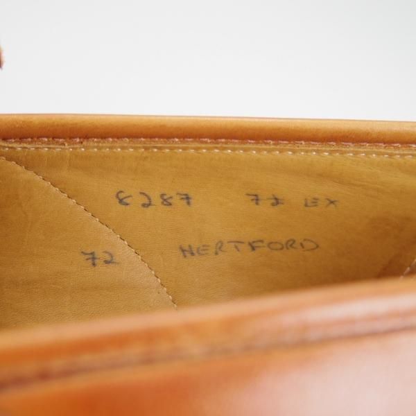 ほぼ未使用★クロケット&ジョーンズ 7.5EX【貴重★ポールスチュアート別注/コインローファー】茶/Paul Stuart/Crockett&Jones★g862