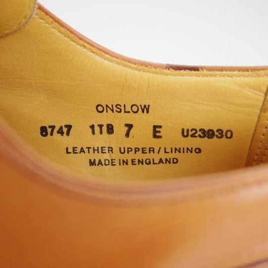 極上★クロケット&ジョーンズ 7E【定価￥82,500-★ONSLOW/325ラスト】オンスロー/Uチップ/カーフ/茶/メンズ/Crockett&Jones★g863