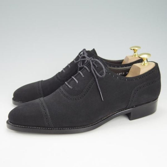 新品★トレーディングポスト SIZE 6【★クォーターブローグ/8202】スエード/黒/メンズ/Trading Post★g864