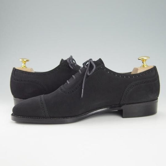 新品★トレーディングポスト SIZE 6【★クォーターブローグ/8202】スエード/黒/メンズ/Trading Post★g864