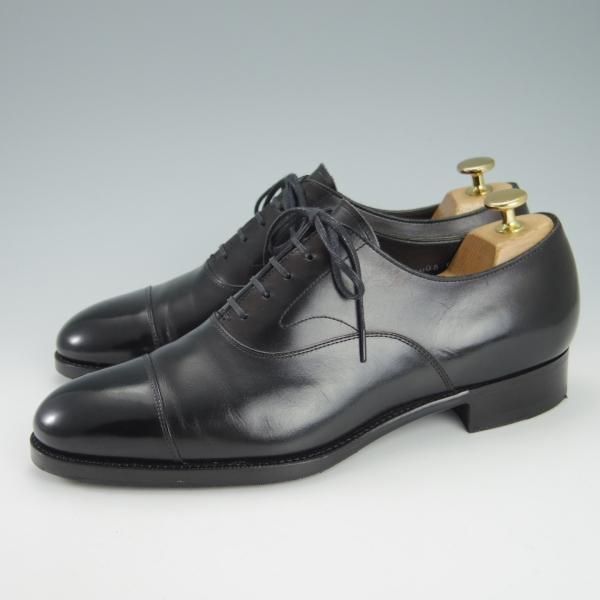 美品★三陽山長 SIZE 7.5【定価￥75,900-★友二郎/R2010ラスト】ストレートチップ/カーフ/黒/メンズ/tomojiro/SanyoYamacho★g867