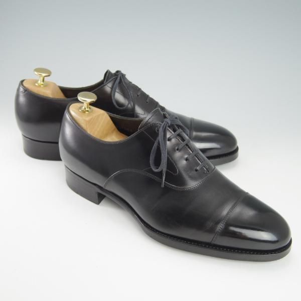 美品★三陽山長 SIZE 7.5【定価￥75,900-★友二郎/R2010ラスト】ストレートチップ/カーフ/黒/メンズ/tomojiro/SanyoYamacho★g867