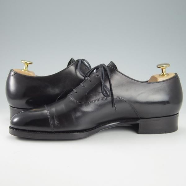 美品★三陽山長 SIZE 7.5【定価￥75,900-★友二郎/R2010ラスト】ストレートチップ/カーフ/黒/メンズ/tomojiro/SanyoYamacho★g867