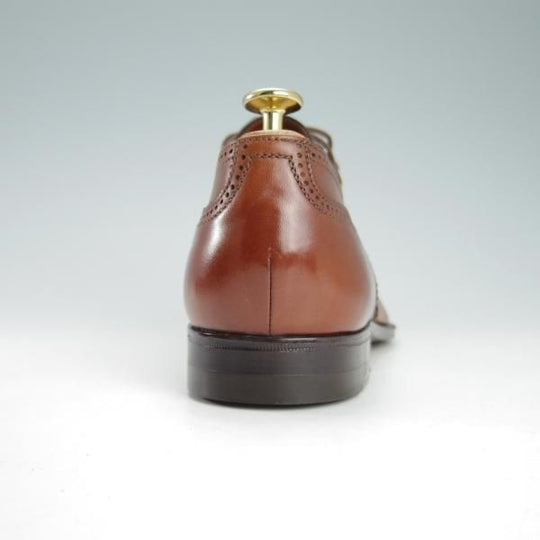 極美品★(伊)ア・テストーニ SIZE 8【★フルブローグ/茶】カーフ/メンズ/a.testoni★g868