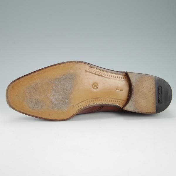 極美品★(伊)ア・テストーニ SIZE 8【★フルブローグ/茶】カーフ/メンズ/a.testoni★g868