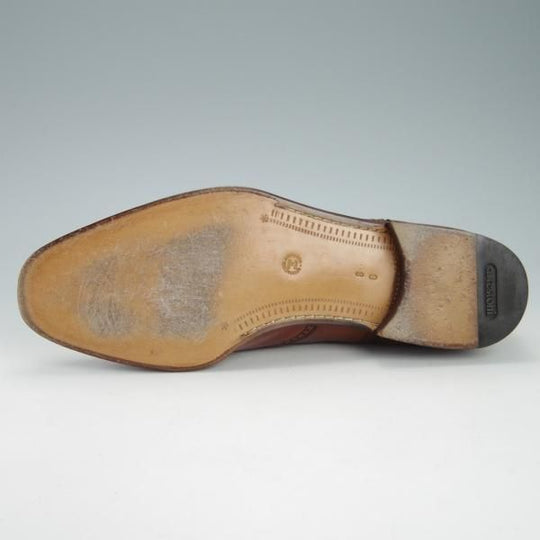 極美品★(伊)ア・テストーニ SIZE 8【★フルブローグ/茶】カーフ/メンズ/a.testoni★g868