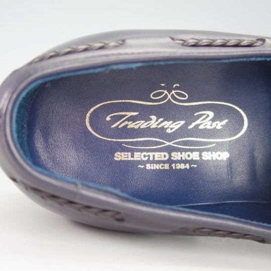 極美品★トレーディングポスト SIZE 6【定価￥50,600-★タッセルローファー/1610】カーフ/紺×黒/メンズ/Trading Post★g869