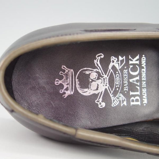 未使用★(英国製)バーカーブラック US6.5【定価10万円以上★グッドイヤーウェルテッド製法/ローファー】 黒/BARKER BLACK★g870