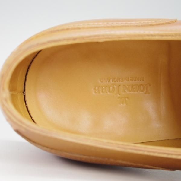 ★ジョンロブ 6E【名作★CHAMBORD 2/スキンステッチ仕様/8695ラスト】シャンボード/Uチップ/カーフ/薄茶/メンズ/JOHN LOBB★g872