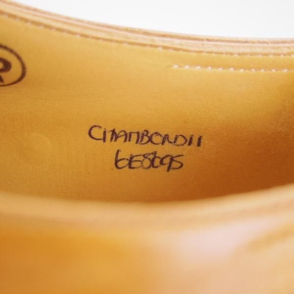 ★ジョンロブ 6E【名作★CHAMBORD 2/スキンステッチ仕様/8695ラスト】シャンボード/Uチップ/カーフ/薄茶/メンズ/JOHN LOBB★g872