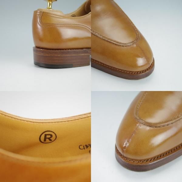 ★ジョンロブ 6E【名作★CHAMBORD 2/スキンステッチ仕様/8695ラスト】シャンボード/Uチップ/カーフ/薄茶/メンズ/JOHN LOBB★g872