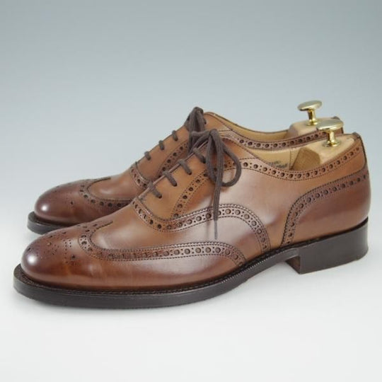 ★チャーチ 70F/UK7【貴重★100ラスト/CHETWYND/チェットウインド】4都市ロゴ/フルブローグ/ネバダカーフ/茶/メンズ/Church's★g874