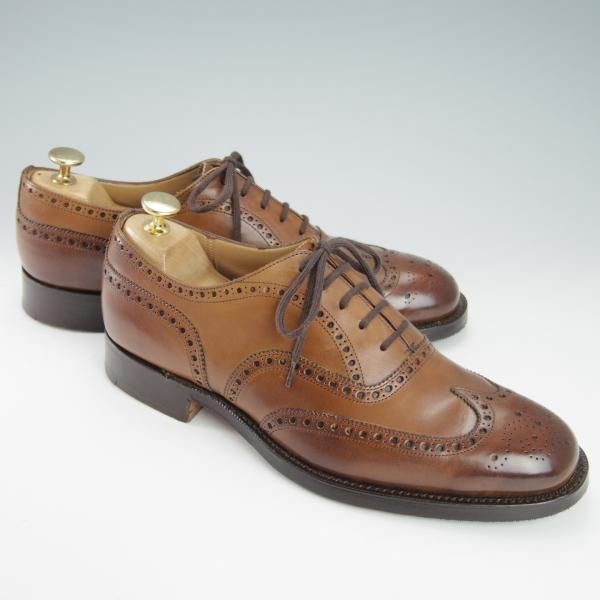 ★チャーチ 70F/UK7【貴重★100ラスト/CHETWYND/チェットウインド】4都市ロゴ/フルブローグ/ネバダカーフ/茶/メンズ/Church's★g874